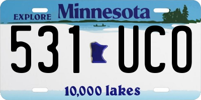 MN license plate 531UCO