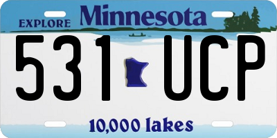MN license plate 531UCP