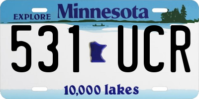 MN license plate 531UCR