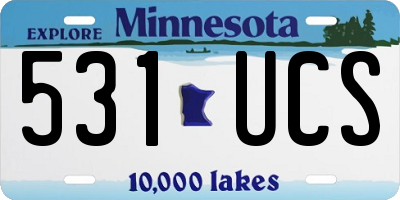 MN license plate 531UCS