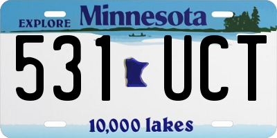 MN license plate 531UCT