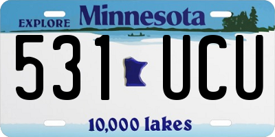 MN license plate 531UCU