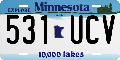 MN license plate 531UCV