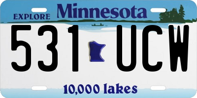 MN license plate 531UCW