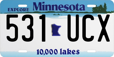 MN license plate 531UCX