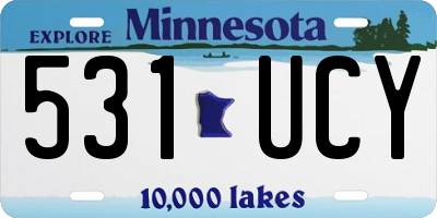MN license plate 531UCY