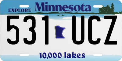 MN license plate 531UCZ