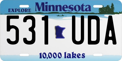 MN license plate 531UDA