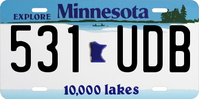 MN license plate 531UDB