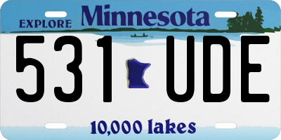 MN license plate 531UDE