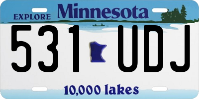 MN license plate 531UDJ