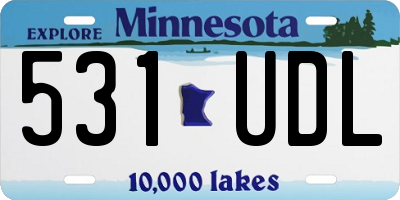 MN license plate 531UDL