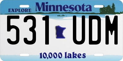 MN license plate 531UDM