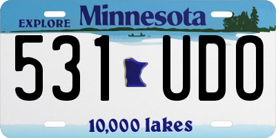 MN license plate 531UDO