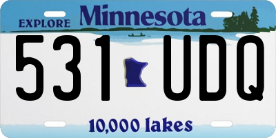 MN license plate 531UDQ