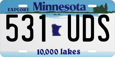 MN license plate 531UDS