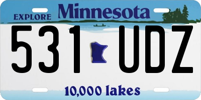 MN license plate 531UDZ