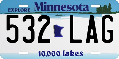 MN license plate 532LAG