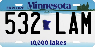 MN license plate 532LAM