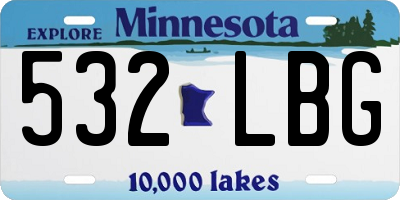 MN license plate 532LBG