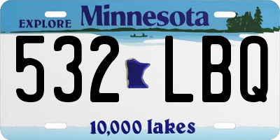 MN license plate 532LBQ