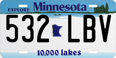 MN license plate 532LBV