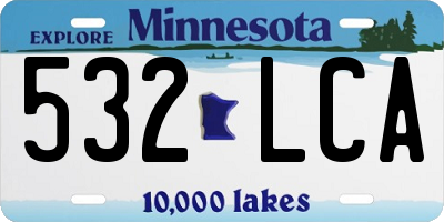 MN license plate 532LCA