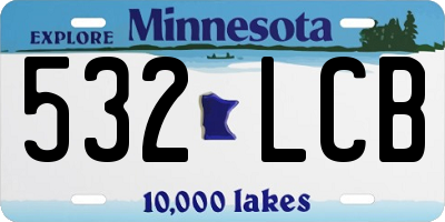 MN license plate 532LCB