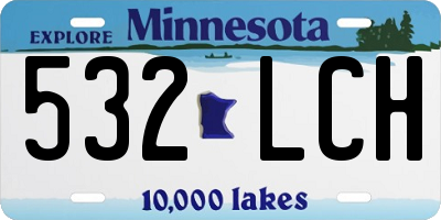MN license plate 532LCH