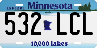 MN license plate 532LCL