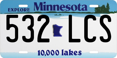 MN license plate 532LCS