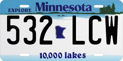 MN license plate 532LCW