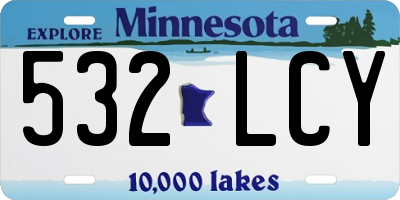 MN license plate 532LCY