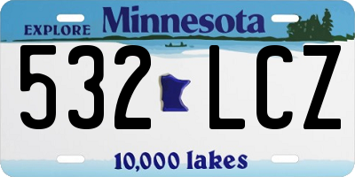 MN license plate 532LCZ