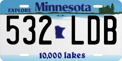 MN license plate 532LDB