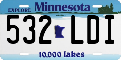 MN license plate 532LDI