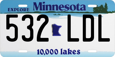 MN license plate 532LDL