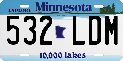 MN license plate 532LDM