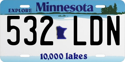 MN license plate 532LDN