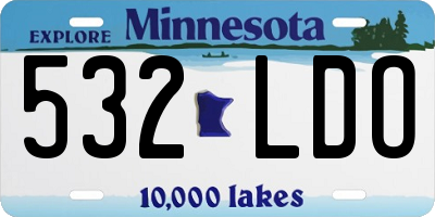 MN license plate 532LDO