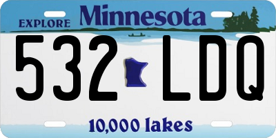 MN license plate 532LDQ