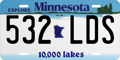 MN license plate 532LDS