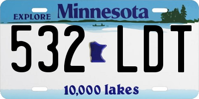 MN license plate 532LDT