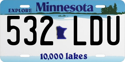 MN license plate 532LDU