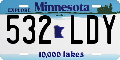 MN license plate 532LDY