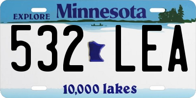 MN license plate 532LEA