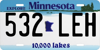 MN license plate 532LEH