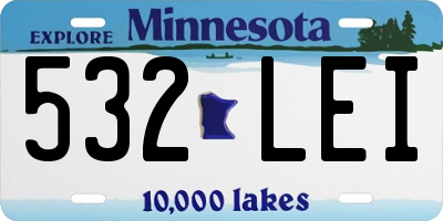 MN license plate 532LEI