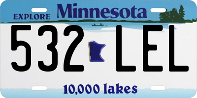 MN license plate 532LEL