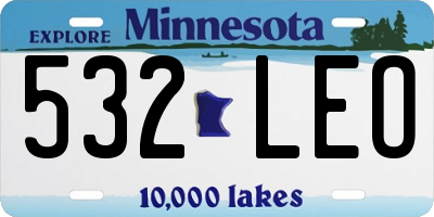 MN license plate 532LEO